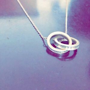 Tiffany & Co. two tear circular pendant necklace